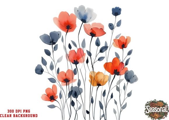 Download Wildflower Boho Watercolor Clipart - Boho Collection