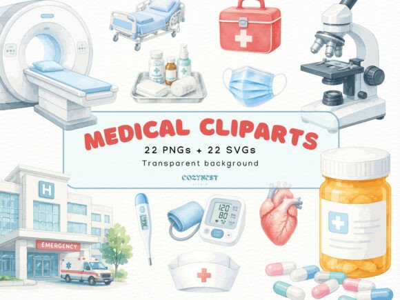 Download Medical Watercolor Cliparts, Doctor PNG - Watercolor cliparts Collection