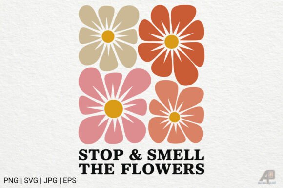 Download Boho Retro Flowers with Quotes SVG PNG - Boho Collection