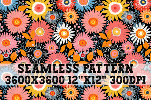 Download Funky Flowers Seamless Pattern - Funky flowers Collection
