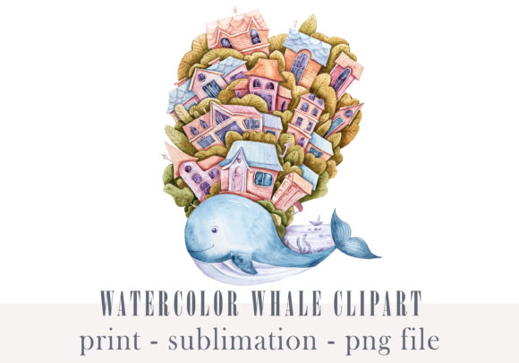 Download Watercolor Whale Clipart-sublimation&nbsp; - Watercolor whale Collection