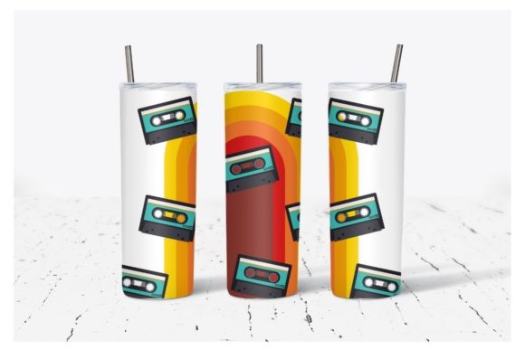 Download Retro Cassette Sublimation Tumbler Wrap - Cassette sublimation Collection