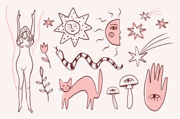 Download Mystic Boho Clip Art - Boho Collection